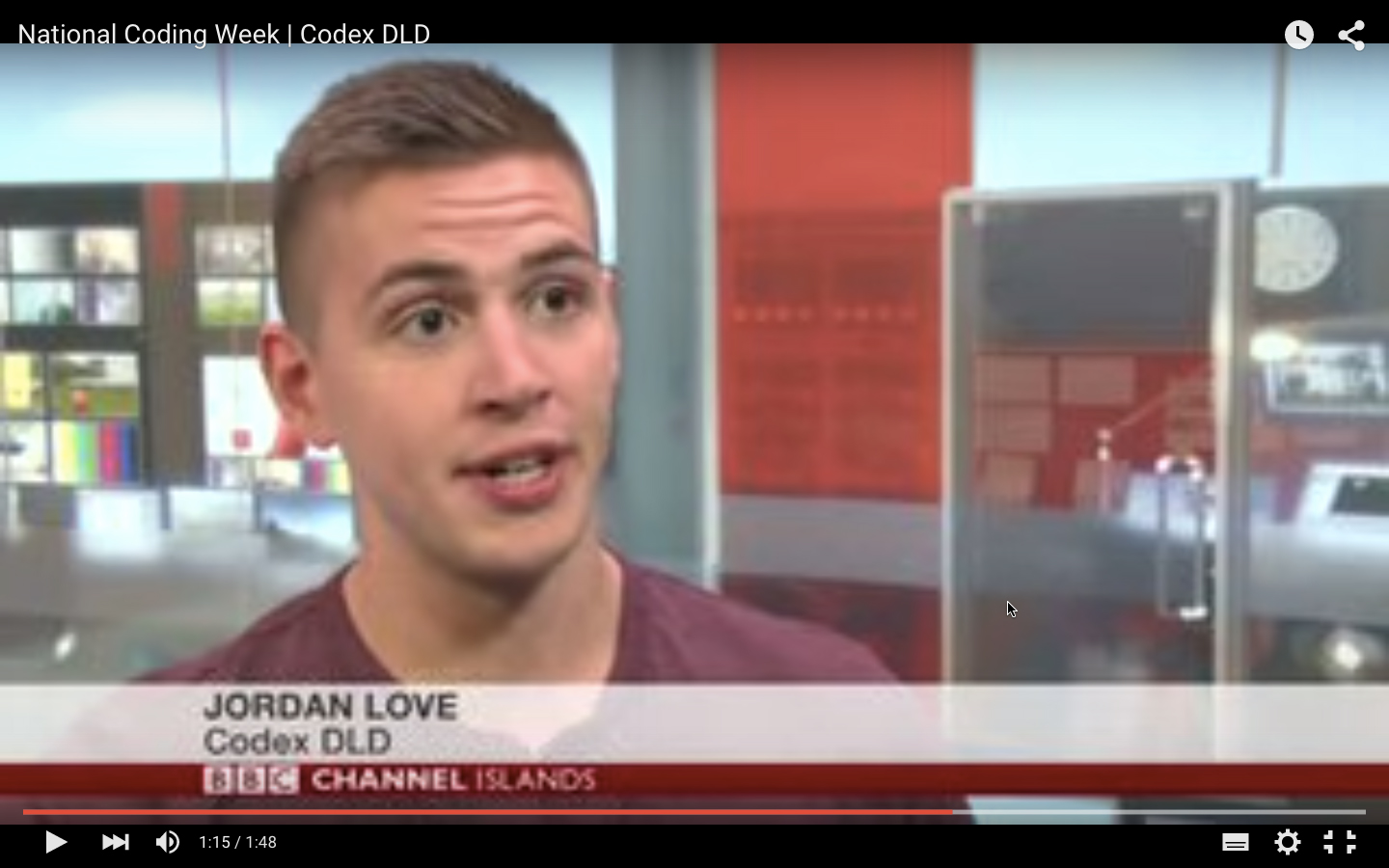 Jordan Love National Coding Week TV